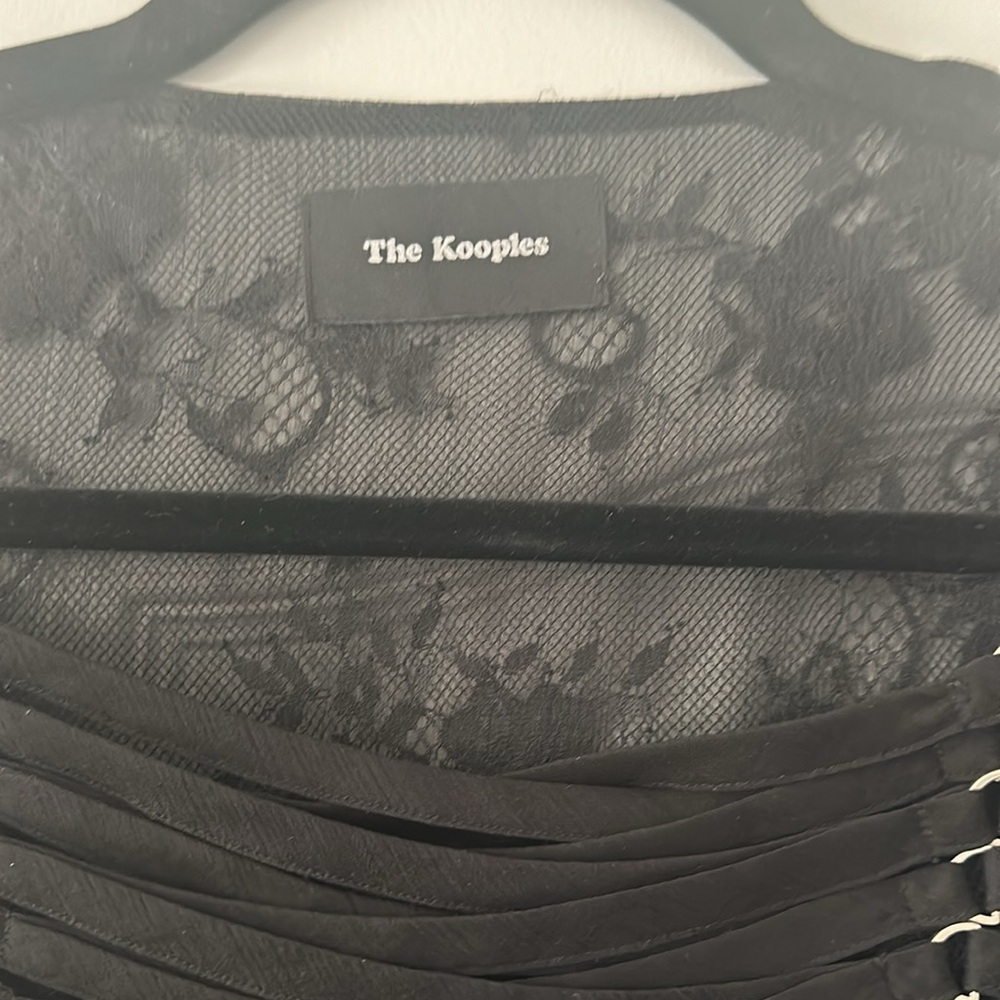 The Kooples peplum and lace top size small - Picture 2 of 6